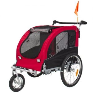 Best Choice Products® 2 in 1 Pet Dog Bike Trailer Bicycle Trailer Stroller Jogger w/ Suspension