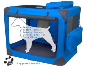 Pet Gear Generation II Deluxe Portable Soft Crate blue