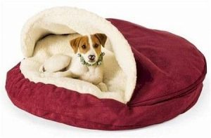 Snoozer Luxury Cozy Cave Pet Bed Red