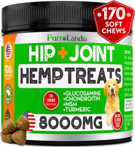FurroLandia Hemp Hip & Joint Supplement for Dogs - 170 Soft Chews