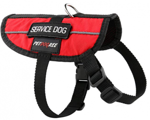 Petdogree Lightweight Reflective Red Service Dog Vest