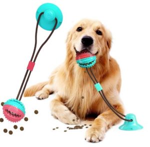 Suction Cup Dog Toy, Upgraded Dog Chew Toy Molar Bite Interactive Dog Toys