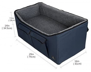 Lookout Booster Car Seat Raised Pet Bed at Home for 2 Small Dogs, Cats and Large Dog