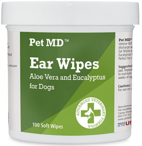Pet MD - Dog Ear Cleaner Wipes - Otic Cleanser for Dogs to Stop Itching