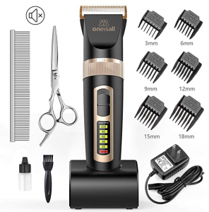 oneisall Dog Clippers Professional, 2-Speed Quiet Rechargeable Cordless