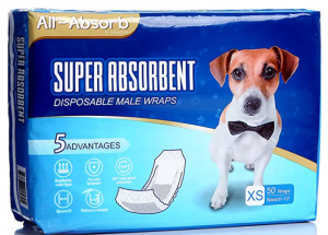 All-Absorb Male Dog Wrap, 50 Count
