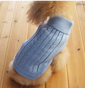 FAMI Turtleneck Classic Straw-Rope Pet Dog Sweater Apparel