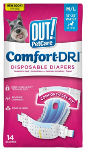 OUT Disposable Female Dog Diapers