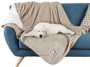 PETMAKER Waterproof Pet Blankets - Soft Plush Throw Protects Couch, Chairs