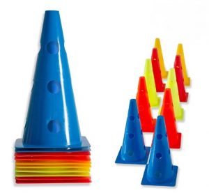 URAKN SPORTS 2" 9" 12" Inch Plastic Multicolored Cones 6 12 50 Pack Set