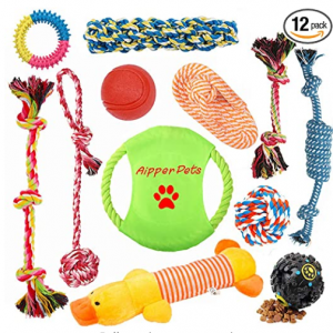 Aipper Dog Puppy Toys 12 Pack, Puppy Chew Toys