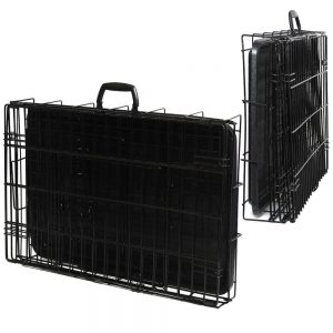OxGord PT-CG-20 Double-Door Folding Metal Pet Crate