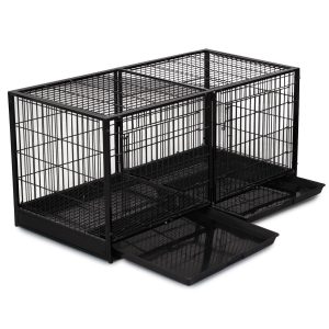 Dog Cage With Tray And Divider