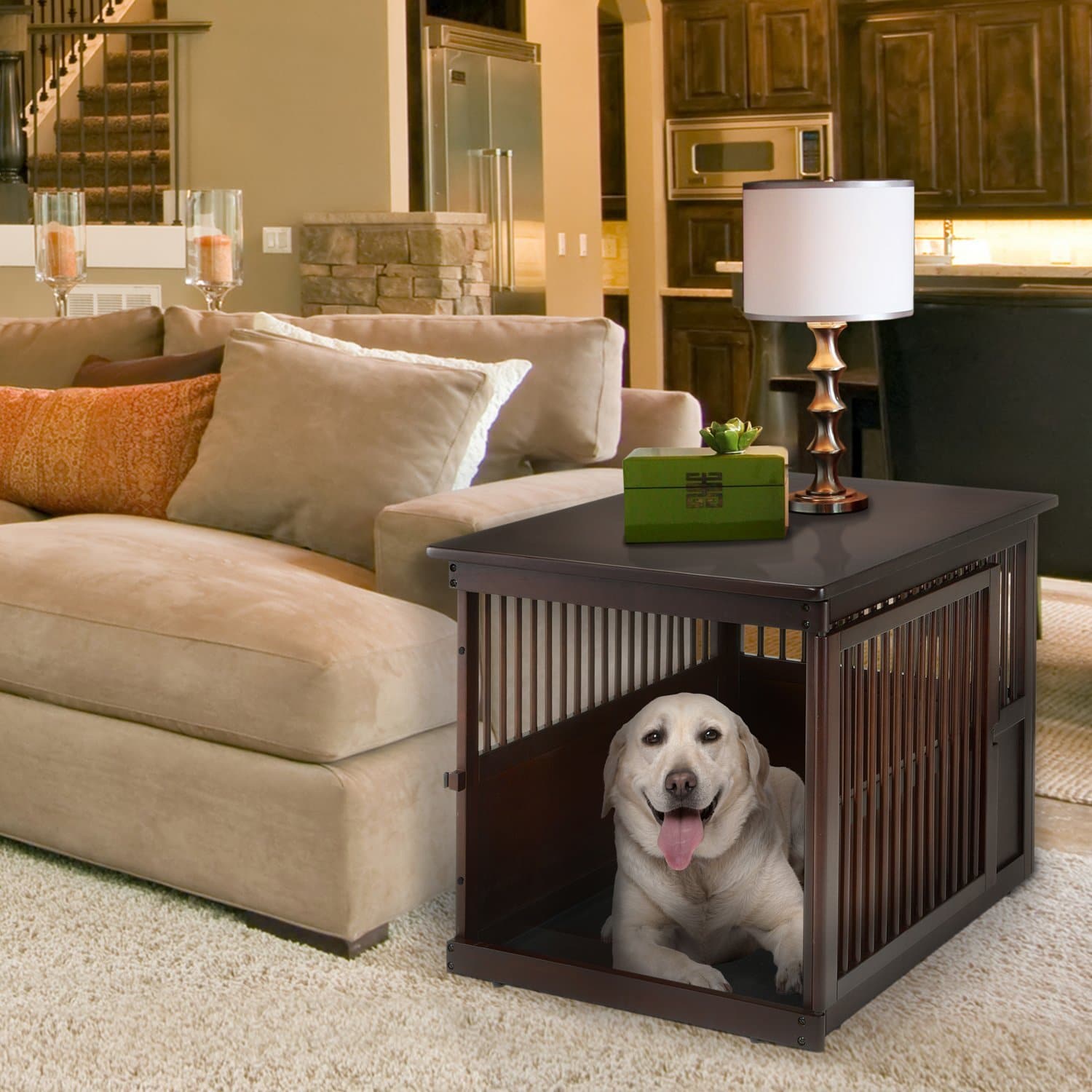 dog wooden travel box