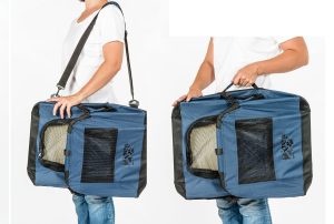 AmazonBasics Soft-Sided Pet Travel Carrier blue