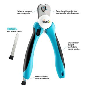 BOSHEL Dog Nail Clippers and Trimmer