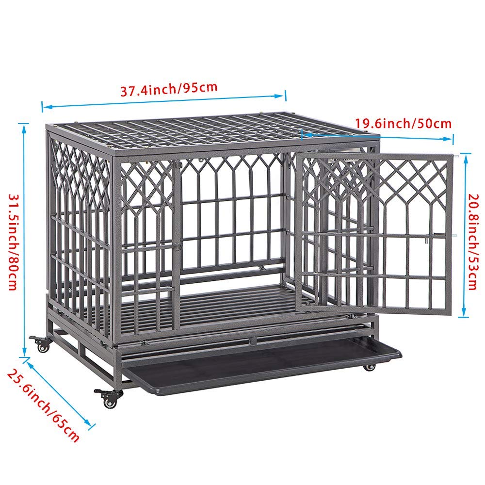 SMONTER Heavy Duty Dog Crate Strong Metal Review
