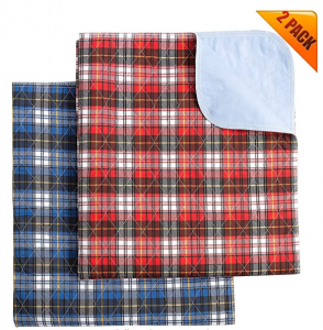 KOOLTAIL Washable Pee Pads for Dogs - Waterproof Dog Mat Non-Slip Plaid Puppy Potty Training Pads