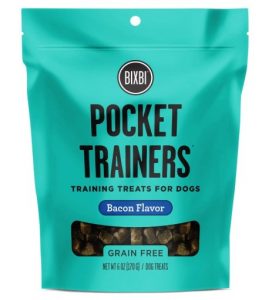 BIXBI Pocket Trainers - Grain Free Low Calorie Dog Training Treats, Bacon, Chicken, Peanut Butter, Salmon