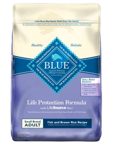 Blue Buffalo Life Protection Formula Small Breed Dog Food – Natural Dry Dog Food for Adult Dogs – Fish and Brown Rice