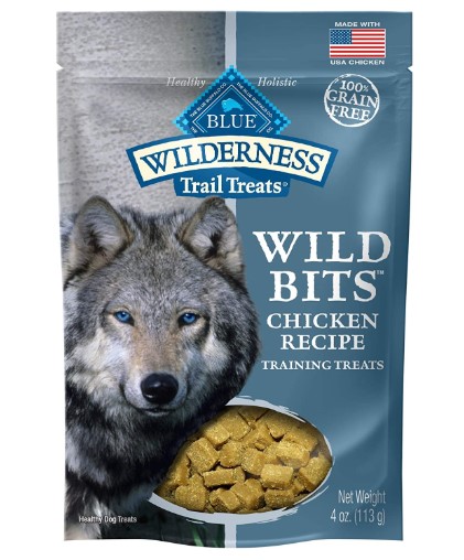 Blue Buffalo Wilderness Trail Treats Wild Bits High Protein Grain Free Soft-Moist Training Dog Treats