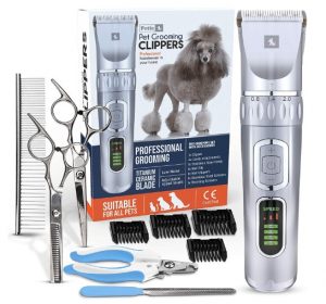 Dog Clippers Professional Dog Grooming Clipper Low Noise Rechargeable Cordless Pet Clippers for Dogs