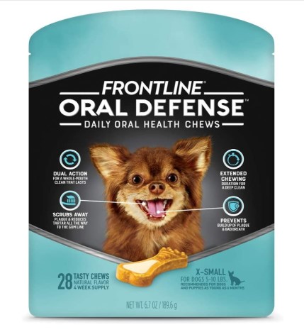 Frontline Oral Defense Daily Dental Chews for Dogs