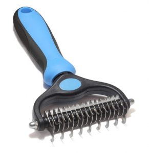 Maxpower Planet Pet Grooming Brush - Double Sided Shedding and Dematting Undercoat Rake Comb for Dogs