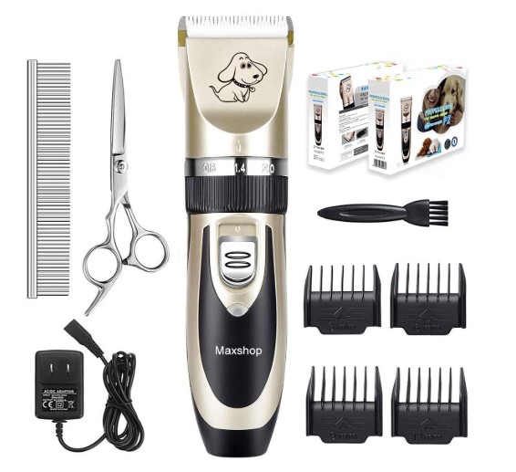 Maxshop Low Noise Rechargeable Dogs Clippers Grooming Trimming Kit