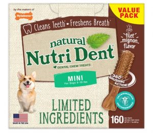 Nylabone Nutri Dent Natural Dental Filet Mignon Flavored Chew Treats