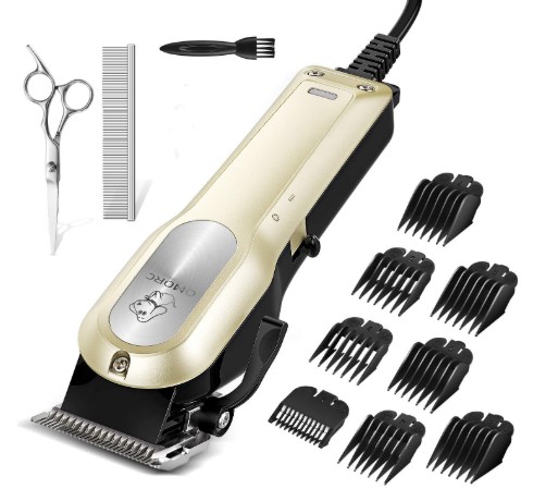 OMORC Dog Clippers with 12V High Power for Thick Coats, Professional Heavy Duty Dog Grooming Kit