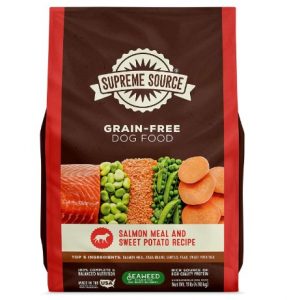 Supreme Source Premium Dry Dog Food Grain Free, USDA Organic Seaweed, Protein, Salmon and Sweet Potato Recipe for All Life Stages.