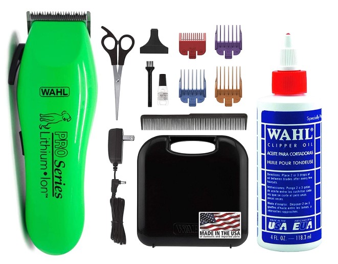 WAHL Lithium Ion Pro Series Cordless Animal Clippers – Rechargeable Quiet Low Noise Heavy-Duty Electric Dog & Cat Grooming Kit
