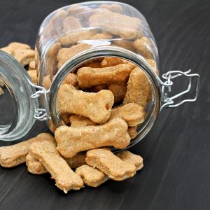 Jar with a dog food