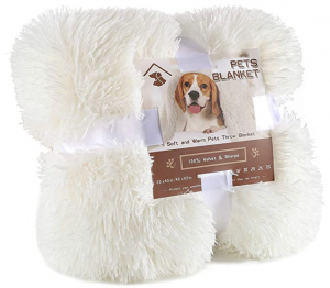 LOCHAS Luxury Velvet Fluffy Dog Blanket