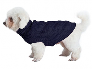 Fit for Small Medium Large Dogs SCENEREAL Warm Dog Sweater Plaid Patchwork Pet Doggy Knitted Sweaters Comfortable Clothes for Winter Cold Weather