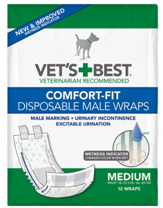 Vet’s Best Comfort Fit Disposable Male Dog Diapers