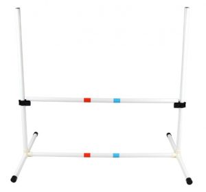 Dog Agility Bar Jump - Training Equipment - Obstacle Course Hurdles for Jumping Practice, Exercise Drills - Adjustable Plastic Frame and Poles with Carrying Bag