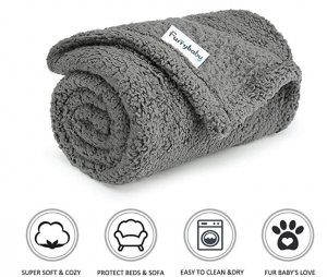 furrybaby Premium Fluffy Fleece Dog Blanket