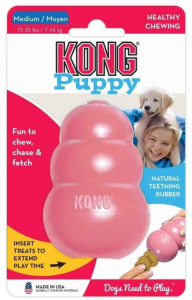 KONG - Puppy Toy - Natural Teething Rubber - Fun to Chew